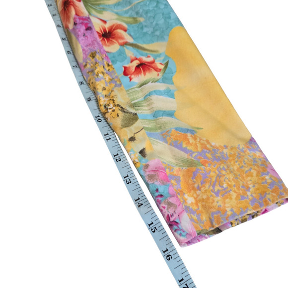 Leslie Fay Floral Cotton-Blend Blazer Size 8 Vibrant Print Button-Up Jacket - Picture 7 of 7